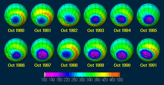 Ozone Levels in the Earth's Atmosphere. Ozone Levels in the Earth's Atmosphere.